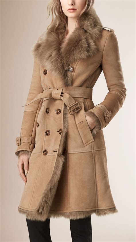 burberry shearling coat ebay|burberry shearling coats women's.